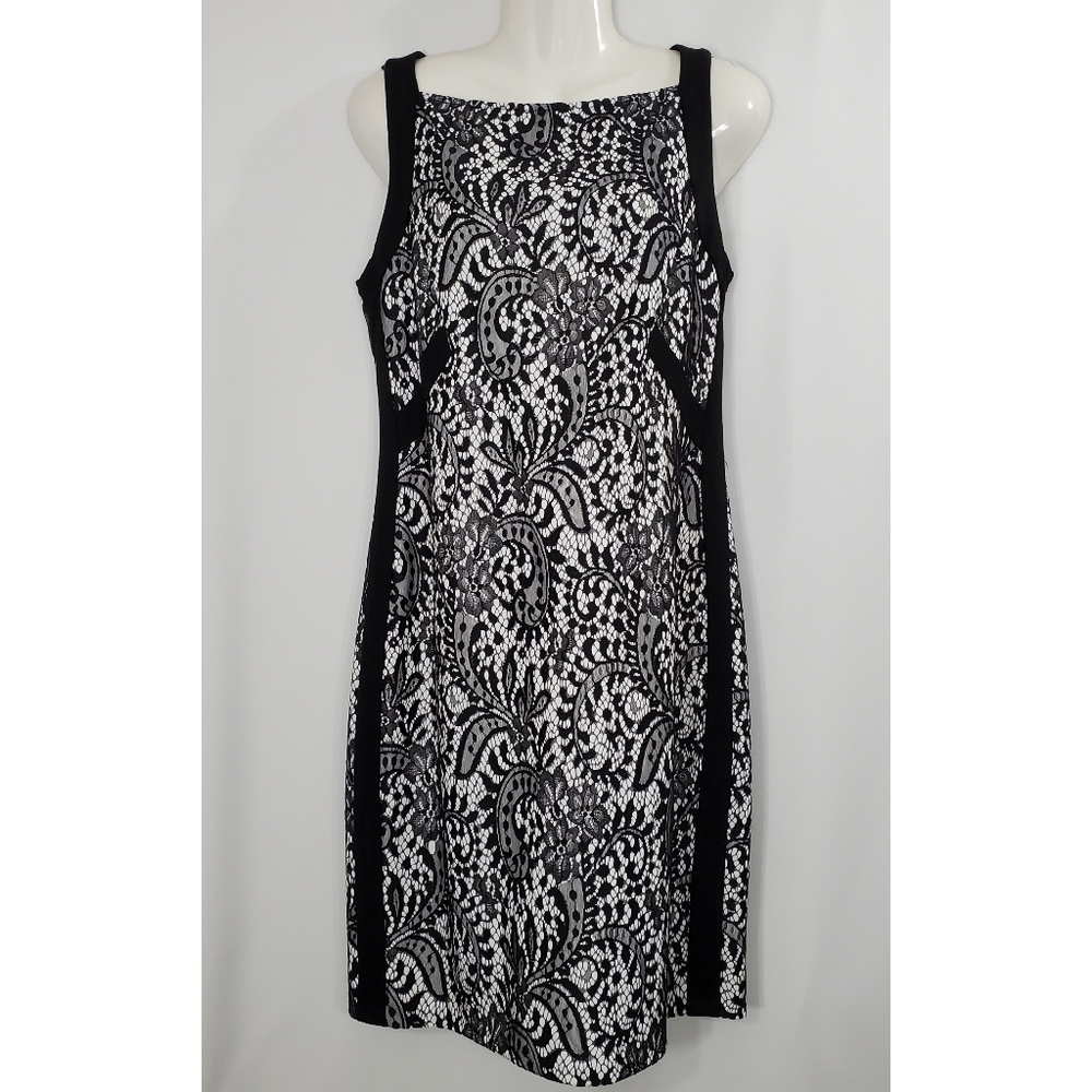 Yoana Baraschi Lace Overlay Column Dress